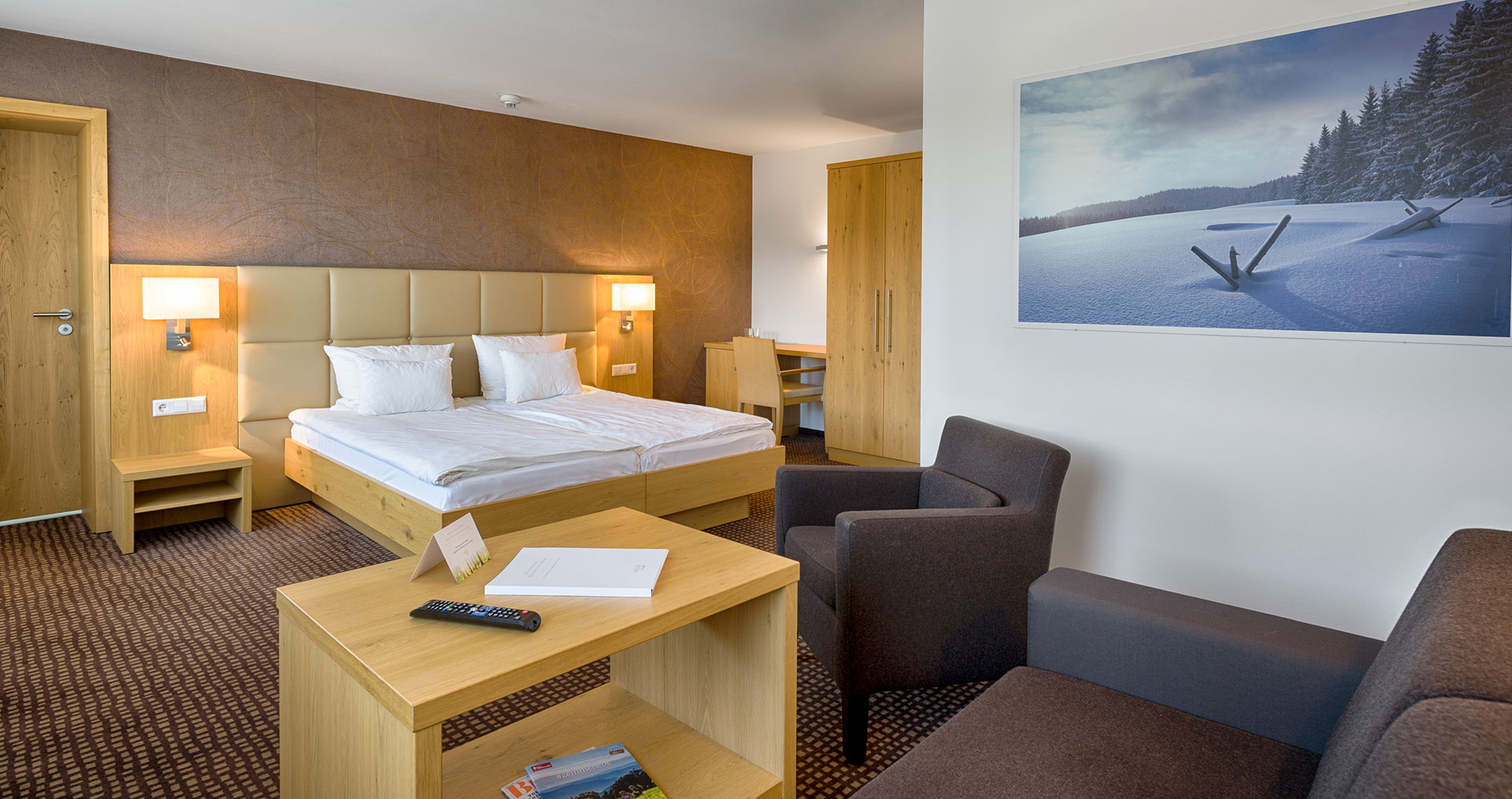 Sitzgelegenheiten im Hotelparkzimmer